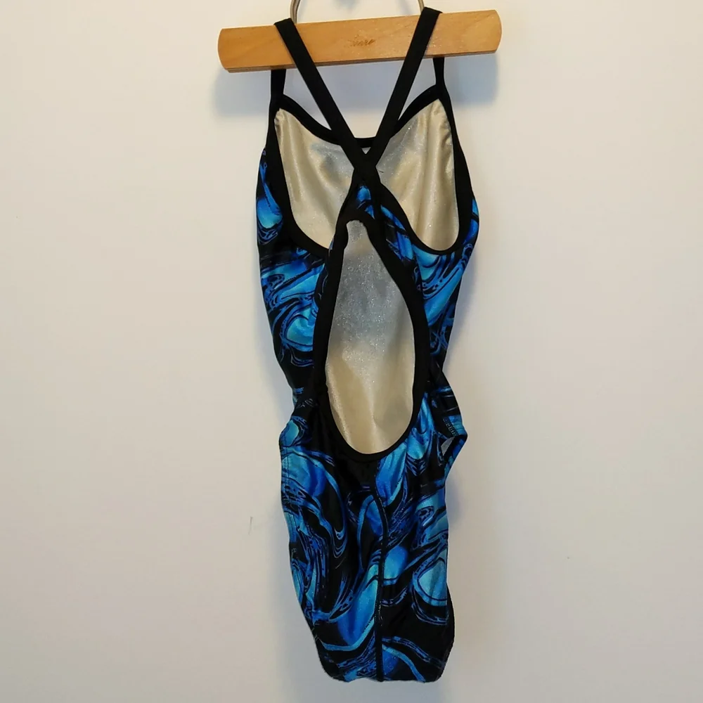 Speedo Girls Size 26 One Piece Swim Suit Style 7190191 - Picture 4 of 9